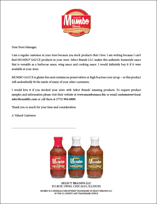 Request MUMBO BBQ Sauce at your favorite store!